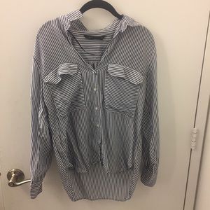 Zara Striped Button Down Shirt